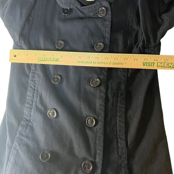 J. Crew Classic Twill Chino Coat Double Breasted 0 navy blue - Picture 15 of 16